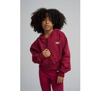 Cardio Bunny Girl's Small Logo Zip Thru Hoody in Maroon | Size: 8-9 Years Cardio Bunny Maroon 8-9 Years