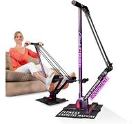 Cardio Core Portable Seated Rowing Stepper - Zero Impact Workout Machine - Pedal Exerciser with Resistance Bands & Handlebar - Full Body Toning for Core, Legs, Glutes & Arms - Great for Seniors