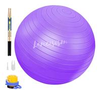 Cardio Drumming Equipment Set - 26" Exercise Ball with Pump and Weighted Cardio Drumming Sticks with Grips - Fitness Yoga Ball Drumsticks Workout for Balance, Rhythm, Aerobic Moves, Dance, Gymnastics