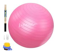 Cardio Drumming Equipment Set - 26" Exercise Ball with Pump and Weighted Cardio Drumming Sticks with Grips - Fitness Yoga Ball Drumsticks Workout for Balance, Rhythm, Aerobic Moves, Dance, Gymnastics
