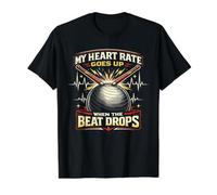 Cardio Drumming Heart Rate Up When The Beat Drops Value Graphic T-Shirt, Men, Black, L