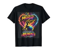 Cardio Drumming I Came for The Music I Stayed for The Burn Value Graphic T-Shirt, Men, Black, L