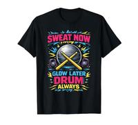 Cardio Drumming Sweat Now Vibrance Later Drum Always Fitness Value Graphic T-Shirt, Men, Black, L