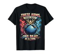 Cardio Drumming These Arms were Built One Beat At A Time Value Graphic T-Shirt, Men, Black, M