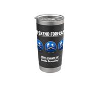 Cardio Drumming Weekend Forecast 100% Chance Funny Stainless Steel Insulated Tumbler