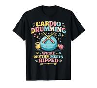 Cardio Drumming Where Rhythm Meets Ripped Workout Value Graphic T-Shirt, Men, Black, M