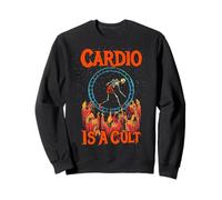 Cardio Is a Cult Skeleton Funny Workout Fitness Gym Muscle Sweatshirt