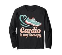 Cardio is My Therapy Runner Heart Trail Long Sleeve T-Shirt