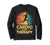 Cardio is My Therapy Runner Heart Trail Long Sleeve T-Shirt