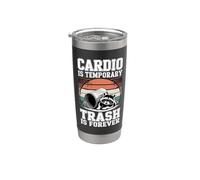 Cardio is Temporary Trash is Forever Raccoon Stainless Steel Insulated Tumbler