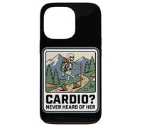 Cardio Never Heard Of Her Funny Hiking Skeleton Trekking Case for iPhone 13 Pro