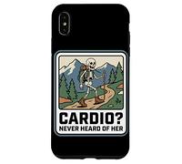 Cardio Never Heard Of Her Funny Hiking Skeleton Trekking Case for iPhone XS Max