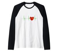 Cardiologist Cardiology Heart ECG Heartbeat Pulse Surgery MD Raglan Baseball Tee