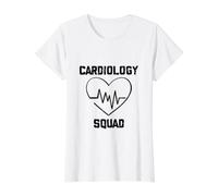 Cardiologist Design for Heart Surgeon - Cardiology Squad Value Graphic T-Shirt, Women, White, S