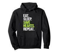 Cardiologist Eat Sleep Routine Pullover Hoodie