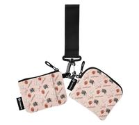 Cardiology Attributes Women's Coin Wallet Card Holder Slim Detachable Coin Purse Wallet Bag with Keychain for Work Travel 2 Pcs, All For Cardiovascular Health, One Size, Modern