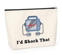 Cardiology Gifts Cosmetic Pouch Critical Care Gift Nurse Gifts for RN Cardiology Nurse Practitioner Presents Medical Doctors Nurse Graduation Gift Ventricular Fibrillation Gift Travel Makeup Bag