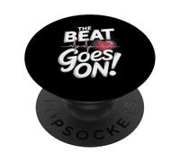 Cardiology Heart Transplant The Beat Goes On PopSockets Adhesive PopGrip