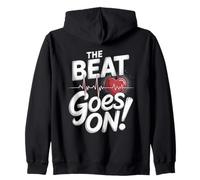Cardiology Heart Transplant The Beat Goes On Zip Hoodie