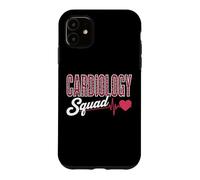 Cardiology Squad Pink Leopard EKG Heart Nurse Matching Case for iPhone 11