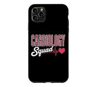 Cardiology Squad Pink Leopard EKG Heart Nurse Matching Case for iPhone 11 Pro Max