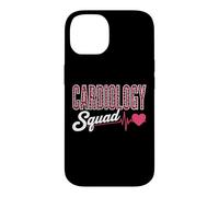 Cardiology Squad Pink Leopard EKG Heart Nurse Matching Case for iPhone 14