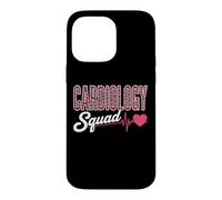 Cardiology Squad Pink Leopard EKG Heart Nurse Matching Case for iPhone 14 Pro Max