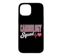 Cardiology Squad Pink Leopard EKG Heart Nurse Matching Case for iPhone 15