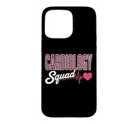Cardiology Squad Pink Leopard EKG Heart Nurse Matching Case for iPhone 15 Pro Max
