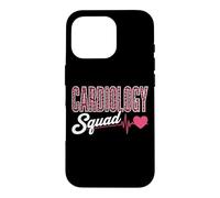 Cardiology Squad Pink Leopard EKG Heart Nurse Matching Case for iPhone 16 Pro