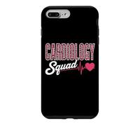 Cardiology Squad Pink Leopard EKG Heart Nurse Matching Case for iPhone 7 Plus/8 Plus