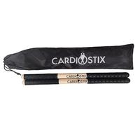 CardioStix 8.5oz Bundle(1 PAIR WITH BAG) Highest-Weighted Double Grip Premium American Hickory Wood Cardio Drum Sticks | Drumming, Fitness, Aerobic Class, Exercises(Black w/bag)