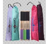 CardioStix approx 8.5oz per set (1 PAIR WITH BAG) Bundle Weighted Double Grip w/bag Premium American Hickory Wood Cardio Drum Sticks | Drumming, Fitness, Aerobic Class, Exercises (Tie Dye with Bag)