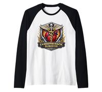 Cardiothoracic Surgeon CT Surgery Cardiac Thoracic Caduceus Raglan Baseball Tee