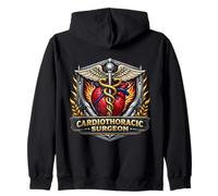 Cardiothoracic Surgeon CT Surgery Cardiac Thoracic Caduceus Zip Hoodie