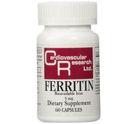 Cardiovascular Research Ferritin Maximum Absorption Iron Supplement 1-Pack 01-Cream 60 Capsules