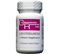 Cardiovascular Research Lipothiamine Vitamin B1 with Alpha-Lipoic Acid New Tamper Resistant Tearstrip Store and Ship Box 60 Count