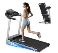 Cardirun Folding Treadmill with 3 Level Incline, Treadmills for Home Foldable, 160KG Capacity & 12 Km/H Foldable Walking Treadmill with Pulse Sensor and Bluetooth Speaker, App/Voice Control