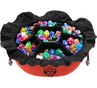 CardKingPro Immense Dice Bags with Pockets - Burnt Orange - Capacity 150+ Dice - Great Organizer for Dice Hoarders, Perfect for Dungeons and Dragons [Patented Design]