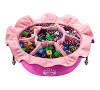 CardKingPro Immense Dice Bags with Pockets - Pink - Capacity 150+ Dice - Great Organizer for Dice Hoarders, Perfect for Dungeons and Dragons [Patented Design]