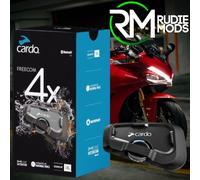 Cardo Freecom 4x JBL Motorcycle Intercom Communication System Single Pack