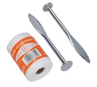 Cardoc B Braided Nylon Chalk Line for 100 Metres + 2 x Footprint Line Pins