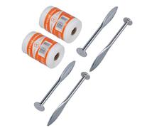 Cardoc B Braided Nylon Chalk Line for 200 Metres + 4 x Footprint Line Pins