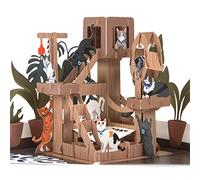 Cardology - Cat Tree Pop Up Card - Cat Gifts For Cat Lovers - Battersea Charity Card - Officially Licensed (Battersea Cat Tree)