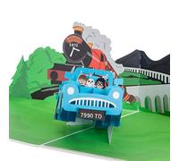 Cardology - Flying Ford Anglia Pop-Up Card | 3D Harry Potter Birthday Greetings for Wizarding World Fans