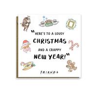 Cardology - Friends TV Show Christmas Card | Here's To A Lousy Christmas And A Crappy New Year? Christmas Card | Officially Licensed Merchandise