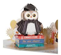 Cardology - Graduation Owl Pop-Up Card | 3D Wise Owl Greeting for Uni, College or School Graduates