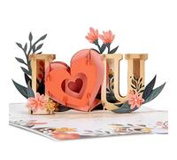 Cardology - I Love You Pop Up Card | Valentines Day Cards or Anniversary Card, Mothers Day Card, Birthday Card for Mom | Handmade