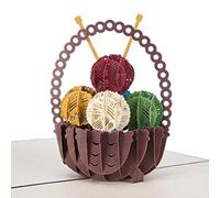Cardology - Knitting Basket Pop Up Card | Knitting Birthday Card for Her, Mothers Day Cards | Handmade