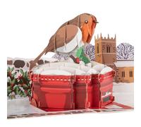 Cardology - Robin Christmas Pop Up Card | 3D Christmas Greeting Cards For Grandparents | Handmade Cards